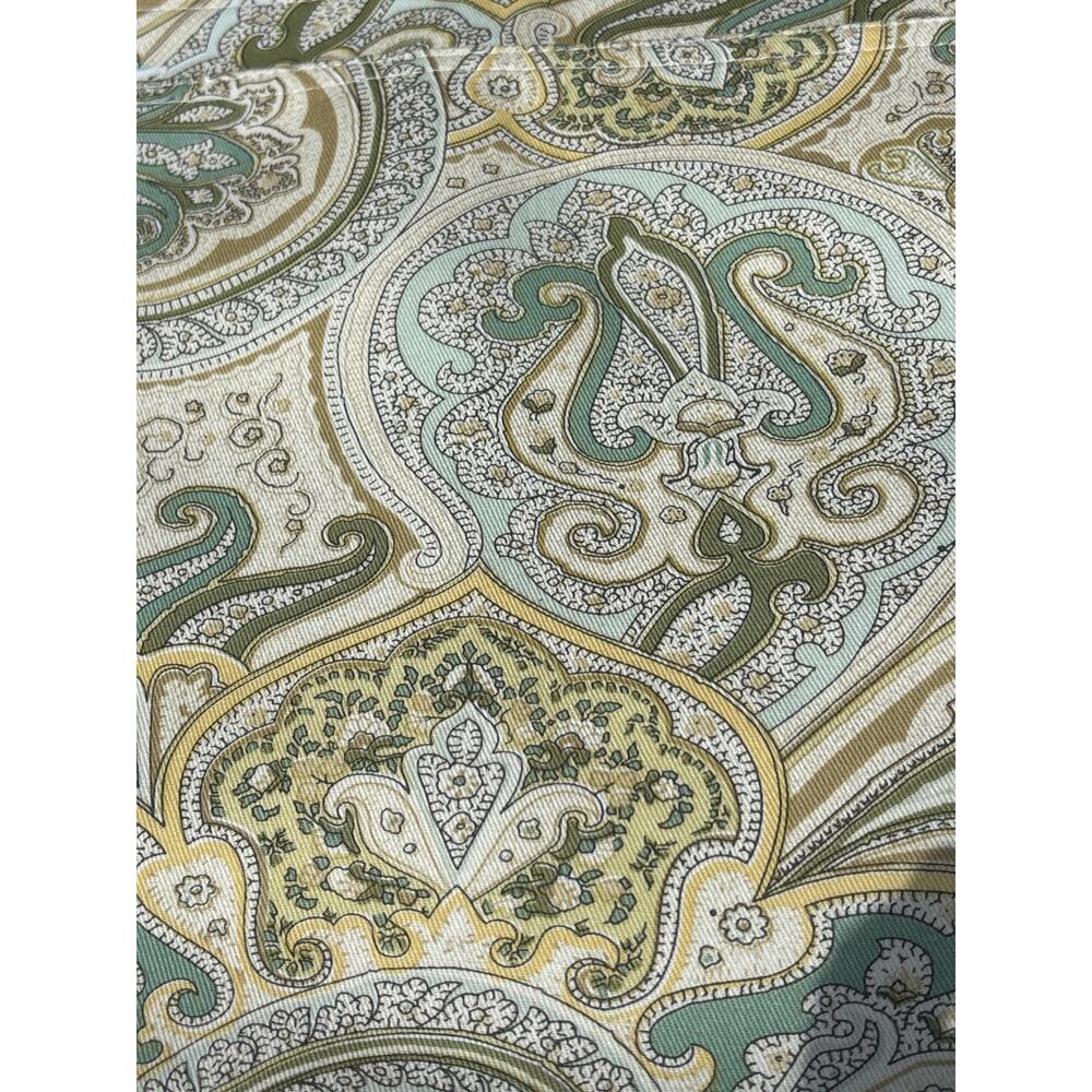 Waverly Inspirations Placemats Set of 6 Green Paisley Boho Cottage Reversible. - Picture 3 of 7